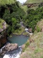 Above the waterfall