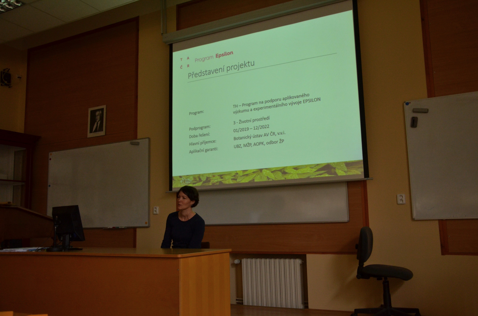 Presentation of the TAČR Epsilon project at general meeting of Union of Botanical Gardens 2019